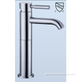 Chrome Raised Solid Brass Basin Faucet Single Handle Raised Basin Faucet Factory